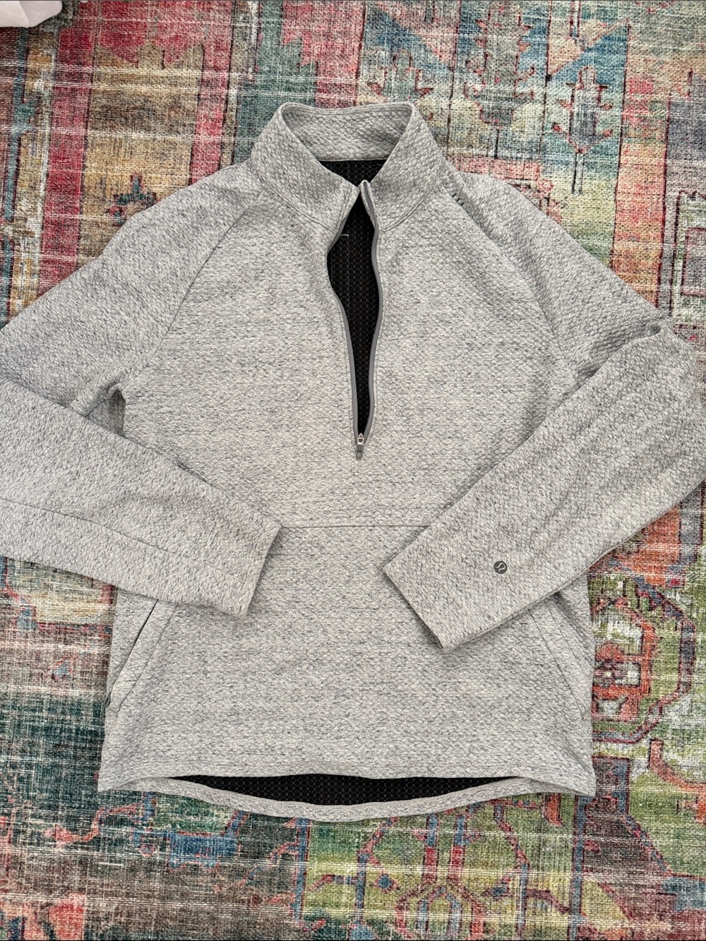 Lululemon// Men's Gray Quarter-Zip Pullover Sweater